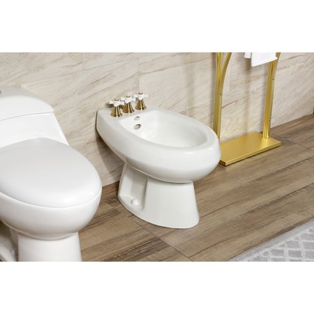 Kingston Brass ThreeHandle Bidet Faucet, Brushed Brass KB327PX